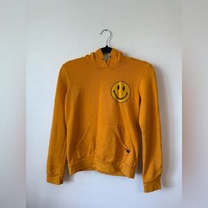 Aviator Nation Yellow Smiley Face Crewneck Sweatshirt